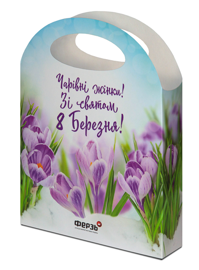 Заказать печать и изготовление картонных контейнеров с ручкой для сувениров и подарков в Украине